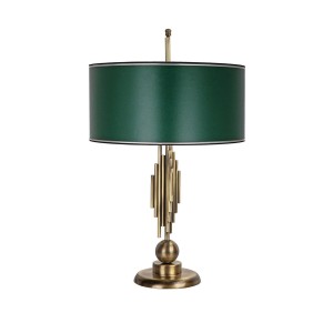 Marche Mka-01 Eskitme Mat Gold Metal Abajur - Krom Yeşil