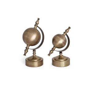 Decoration Ka-001 Eskitme Mat Gold Kaplama Ikili Metal Dekoratif Küre