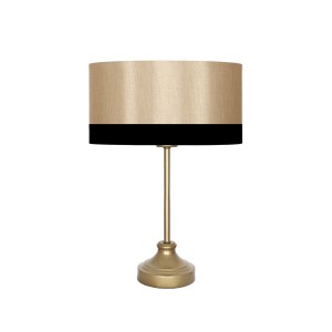 Onze Eskitme Mat Gold Metal Abajur, Masa Lambası - Siyah Mataro