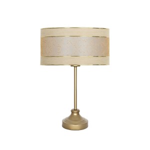 Onze Eskitme Mat Gold Metal Abajur, Masa Lambası - Çift Gold Mataro