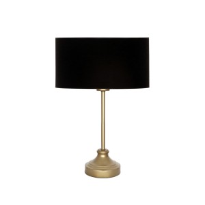 Onze Eskitme Mat Gold Metal Abajur Masa Lambası Siyah