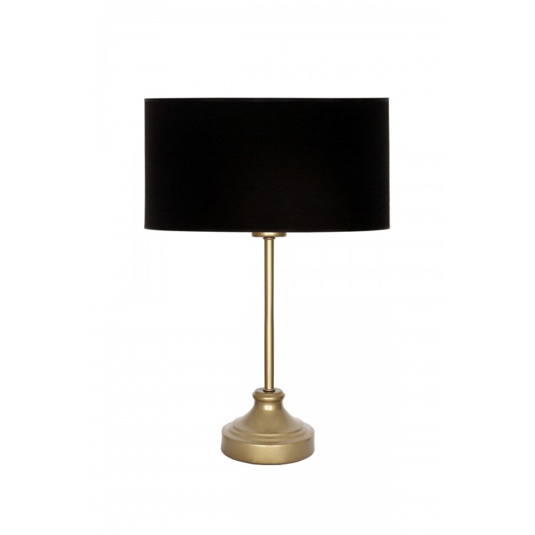 Onze Eskitme Mat Gold Metal Abajur Masa Lambası Siyah