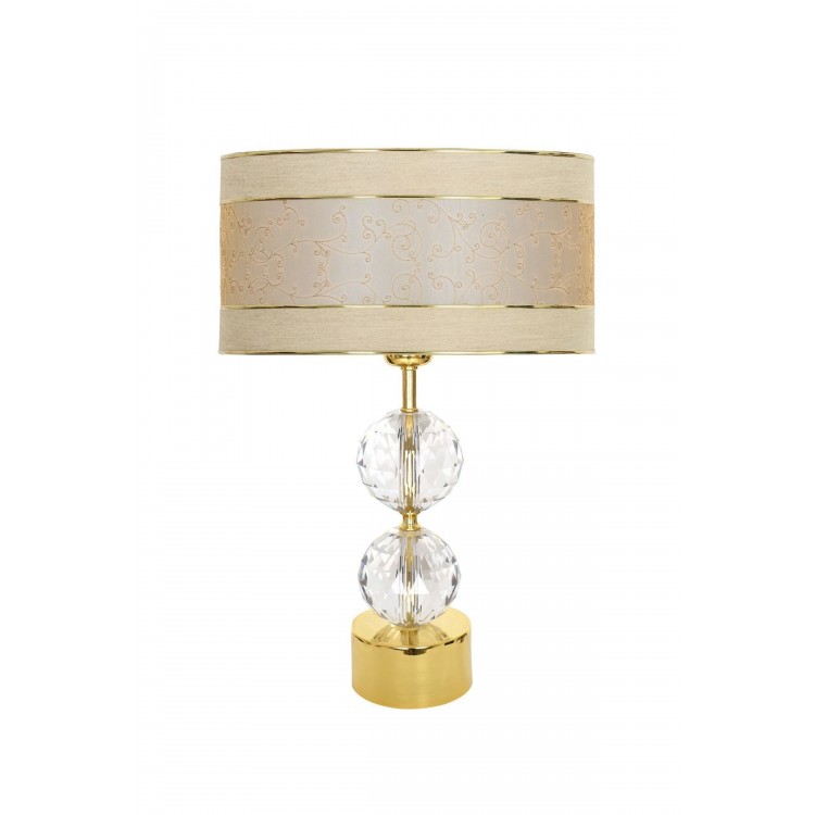 Gld-krs01 Gold Ayaklı Kristal Abajur - Gold Çift Mataro