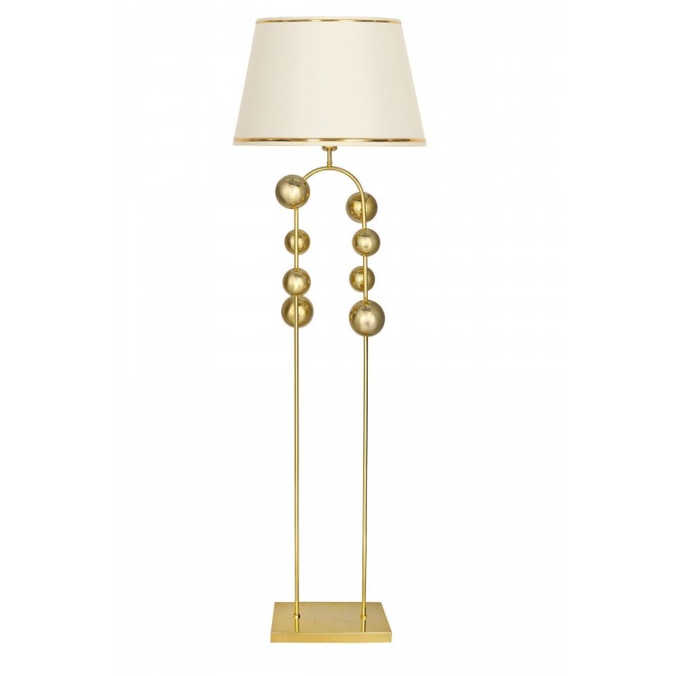 Cabil Gold Kaplama Metal Lambader - Gold Krem