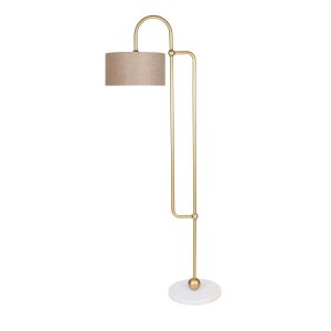Genova Eskitme Mat Gold Metal Lambader - Pre Hasır Kahve