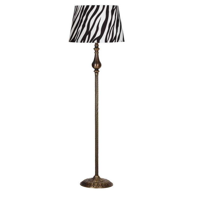Antony Eskitme Burgulu Metal Lambader - Zebra Desenli