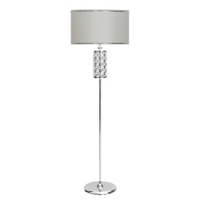 Laser 5708 Krom Kaplama Metal Lambader - Krom Şeritli Gri