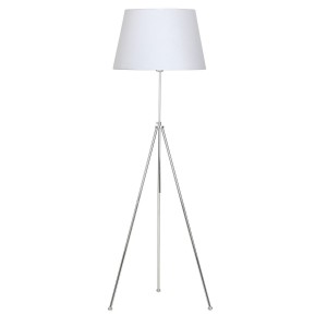 Noa Krom Kaplama Tripod Boyu Ayarlanabilir Metal Lambader - Beyaz