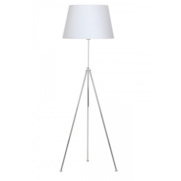 Noa Krom Kaplama Tripod Boyu Ayarlanabilir Metal Lambader - Beyaz