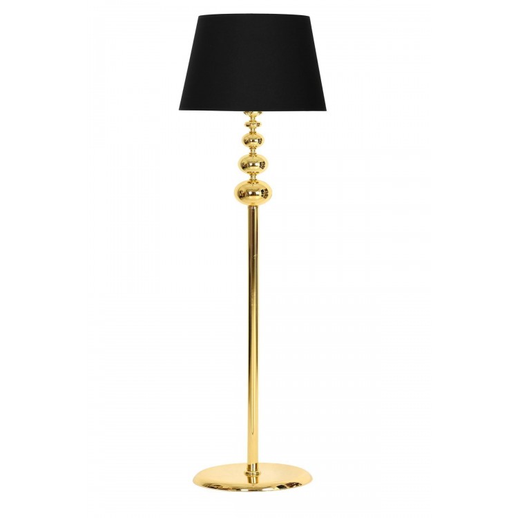 Vega Gold Kaplama Üçlü Küre Metal Lambader - Siyah