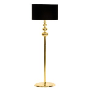 Vega Gold Kaplama Üçlü Küre Metal Lambader - Siyah