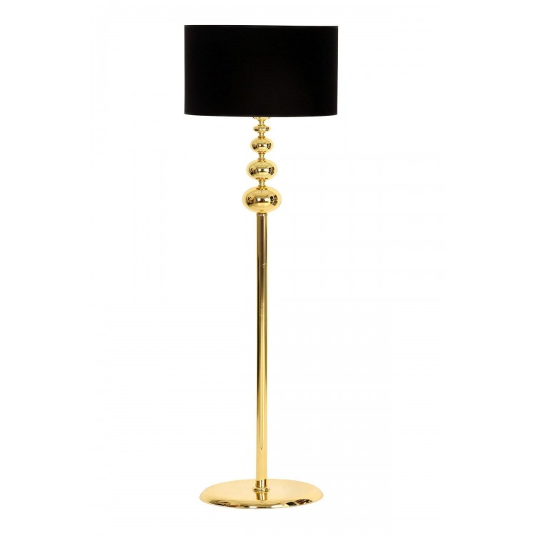 Vega Gold Kaplama Üçlü Küre Metal Lambader - Siyah