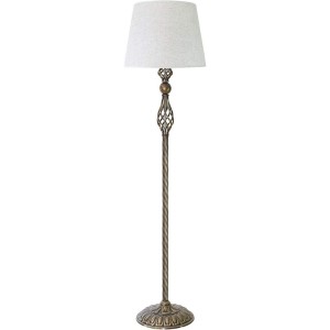 Eskitme Kaplama Şelale Modern Metal Lambader - Başlık rengi Beyaz Kırçıl'dır.