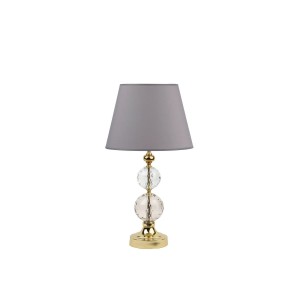 Gold Kristal 2'li Küre Abajur - Gri