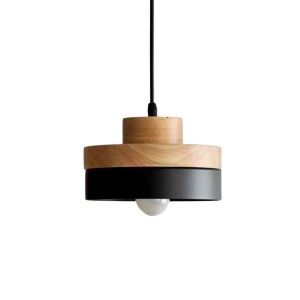 Clax Oval Ahşap Detaylı Metal Tekli Sarkıt Salon Genç Odası Mutfak Avize
