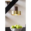 Porta Eskitme Mat Gold Ahşap Detaylı Tekli Sarkıt Salon Genç Odası Mutfak Avize
