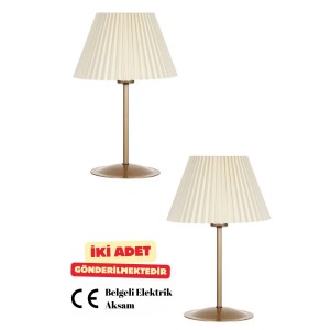 Two-004 Series Eskitme Mat Gold Metal Abajur