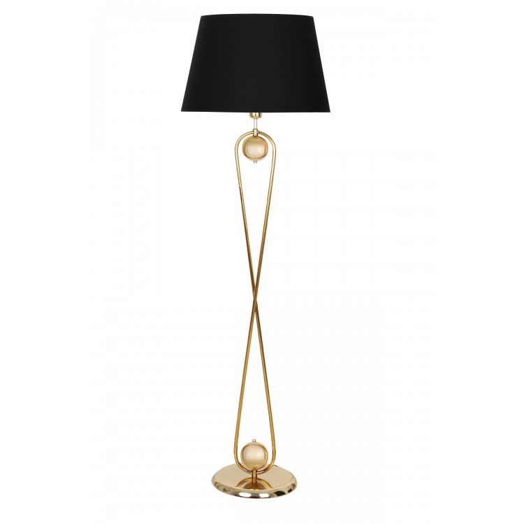 Forever Gold Kaplama Metal Lambader, Modern Dekoratif Metal Oturma Odası Çalışma Odası Zemin Lambası
