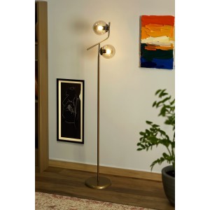 Florida Eskitme Mat Gold Tek Ayaklı Metal Lambader