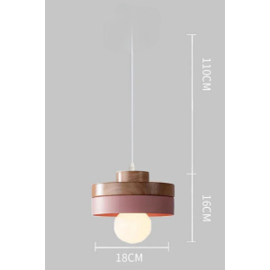 Clax Oval Ahşap Detaylı Metal Tekli Sarkıt Salon Genç Odası Mutfak Avize
