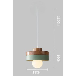 Clax Oval Ahşap Detaylı Metal Tekli Sarkıt Salon Genç Odası Mutfak Avize