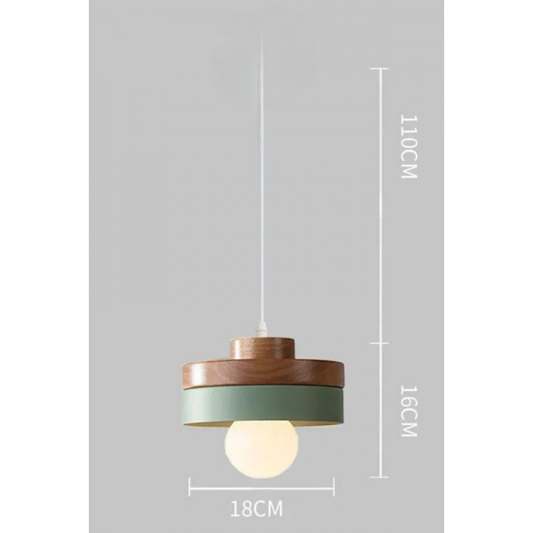 Clax Oval Ahşap Detaylı Metal Tekli Sarkıt Salon Genç Odası Mutfak Avize