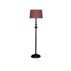 Siyah Kaplama Üçlü Küre Paslanmaz Metal Modern Lambader - Koyu Kahve