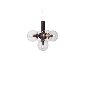 Uk006 Statik Siyah E14x5 Sarkıt, Mutfak, Salon, Genç Odası Avize