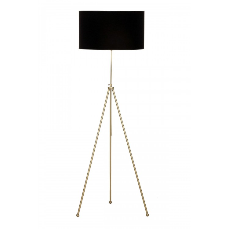 Noa Eskitme Tripod Boyu Ayarlanabilir Metal Lambader Siyah