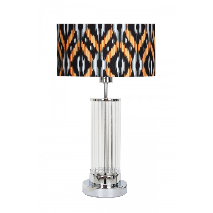 Krom Kaplama Modern Cam Abajur