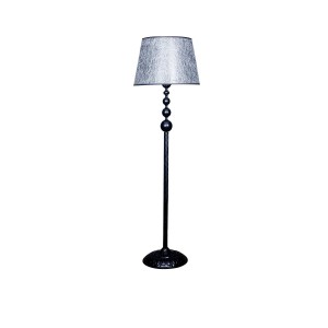 Siyah Kaplama Üçlü Küre Paslanmaz Metal Modern Lambader - Gri Kırçıl