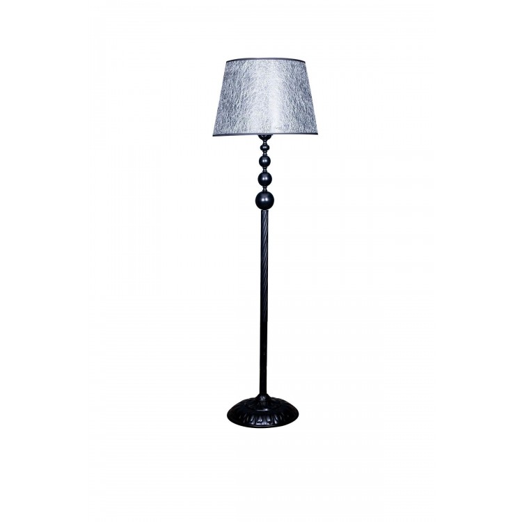 Siyah Kaplama Üçlü Küre Paslanmaz Metal Modern Lambader - Gri Kırçıl