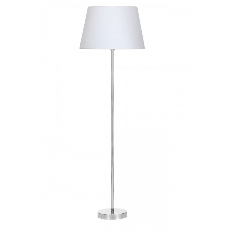 Conic Krom Kaplama Metal Lambader - Beyaz