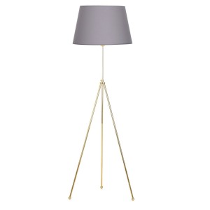 Noa Gold Kaplama Tripod Boyu Ayarlanabilir Metal Lambader - Gri