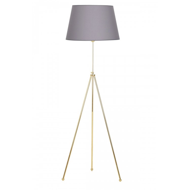 Noa Gold Kaplama Tripod Boyu Ayarlanabilir Metal Lambader - Gri