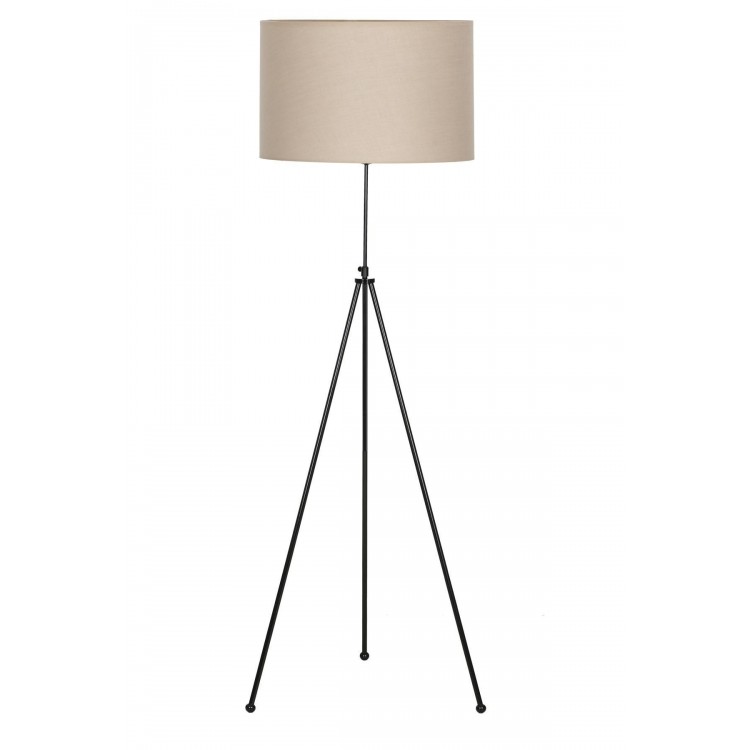 Noa Siyah Kaplama Tripod Boyu Ayarlanabilir Metal Lambader - Pre Gri
