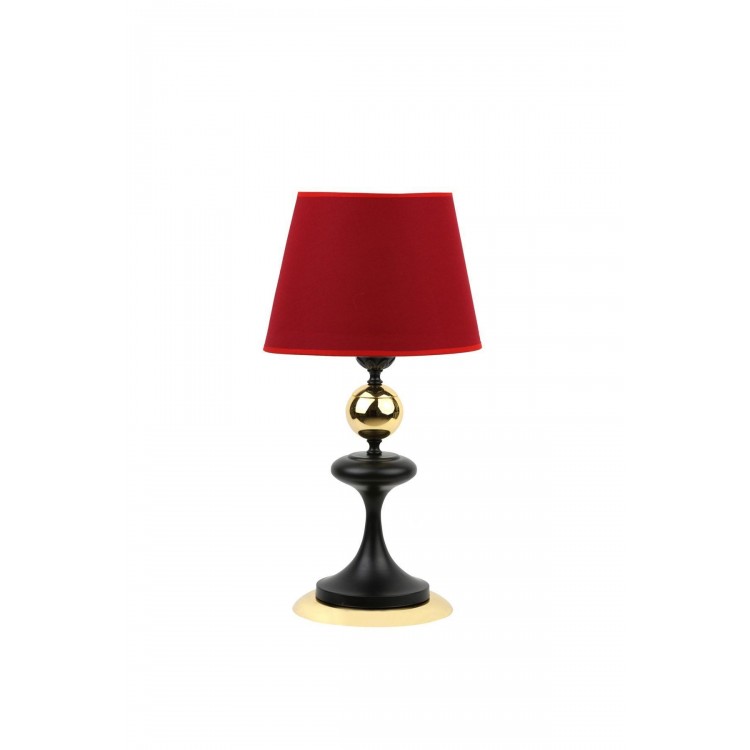 Kırmızı Siyah Balance Gold Küre Abajur