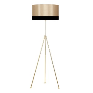 Noa Gold Kaplama Tripod Boyu Ayarlanabilir Metal Lambader  Mataro Siyah