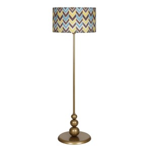 Lima Eskitme Kaplama Düz Metal Ayaklı Lambader - Çvş Desenli