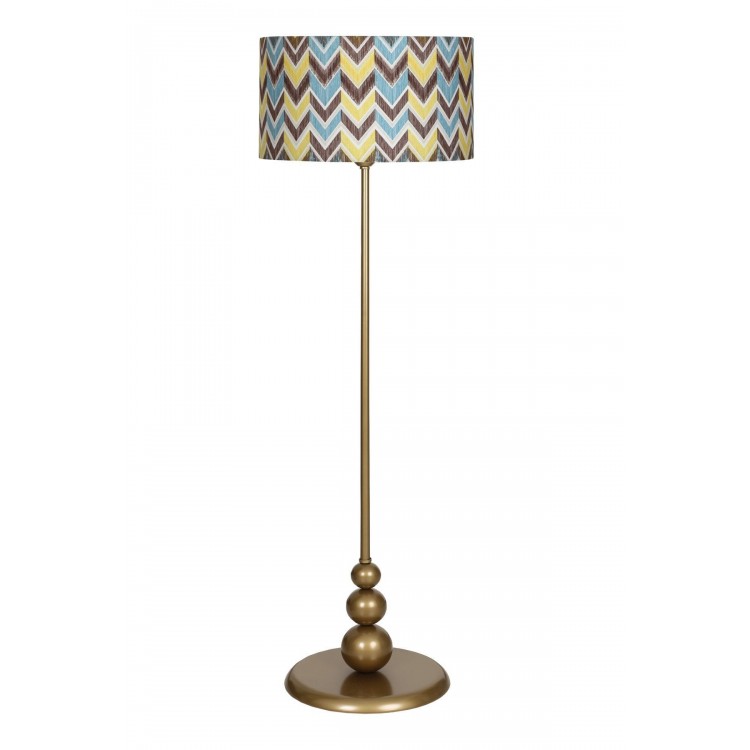 Lima Eskitme Kaplama Düz Metal Ayaklı Lambader - Çvş Desenli