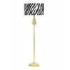 Munch Gold Kaplama Metal Burgulu Tek Ayaklı Lambader Zebra Desenli