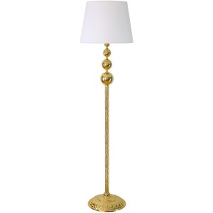 Gold Kaplama Üçlü Küre Modern Metal Lambader - Başlık rengi Beyaz'dır. Gold Kaplama Üçlü Küre Modern Metal Lambader - Başlık rengi Beyaz'dır.