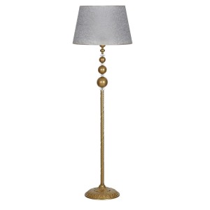 Alfa Eskitme Kaplama Kristal Üçlü Küre Metal Lambader - Gri Kırçıl