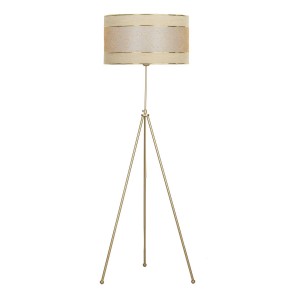 Noa Eskitme Tripod Boyu Ayarlanabilir Metal Lambader - Çift Gold Şeritli Mataro