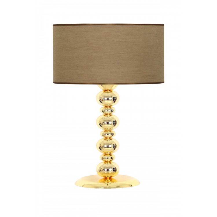 Gold Kaplama Blanc Metal Abajur - Pre Kahverengi