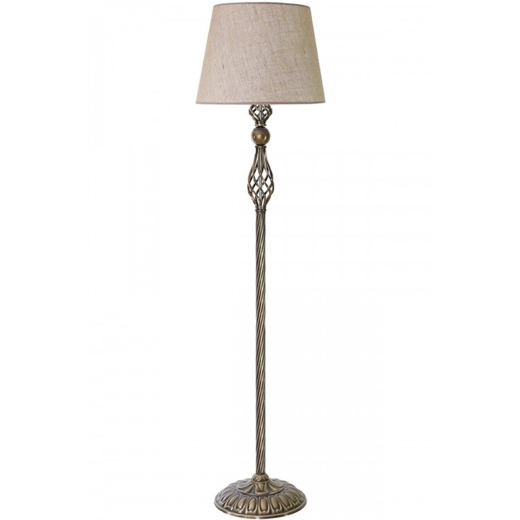 Eskitme Kaplama Şelale Modern Metal Lambader - Başlık rengi Çuval Bezi'dir.