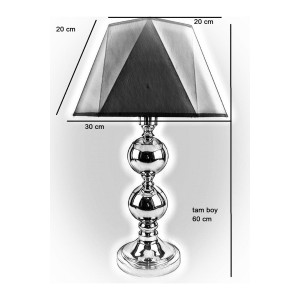 Gold Kaplama Çift Küre Detaylı Modern Metal Abajur Prizma Başlık Rengi Sarı Dama Gold Kaplama Çift Küre Detaylı Modern Metal Abajur Prizma Başlık Rengi Sarı Dama