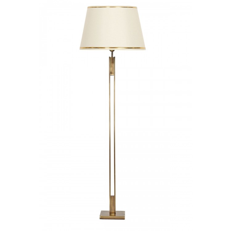 Memphis Antik Eskitme Kaplama Metal Lambader -  Gold Krem