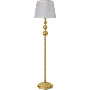 Gold Kaplama Üçlü Küre Modern Metal Lambader - Başlık rengi Gri Kırçıl’dır. Gold Kaplama Üçlü Küre Modern Metal Lambader - Başlık rengi Gri Kırçıl’dır.