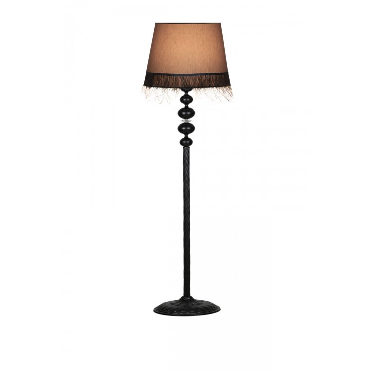 Siyah Burgulu 4'lü Küre Kristal Lambader - Beyaz